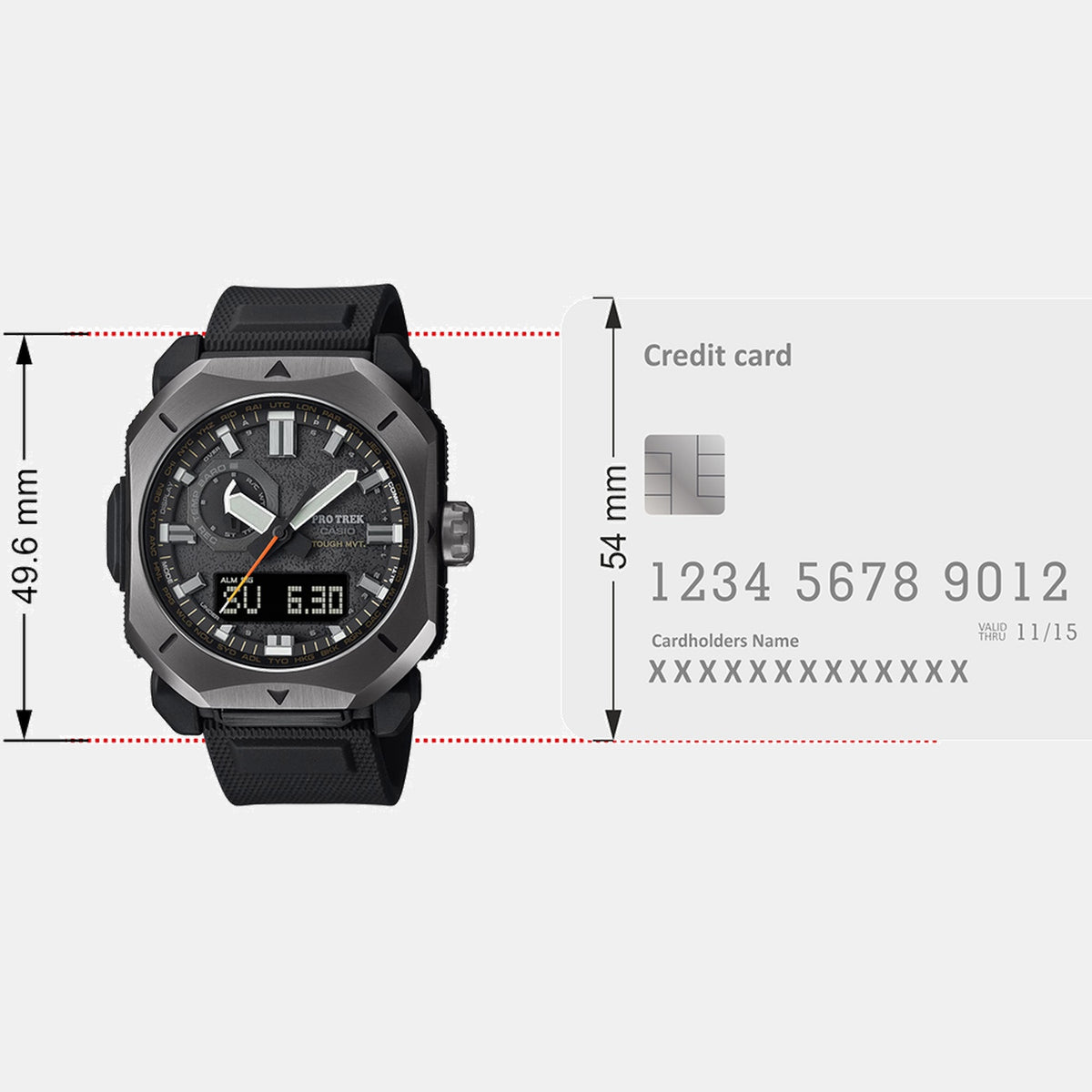 Protrek Men Quartz Black Dial Analog-Digital Resin Watch SL128