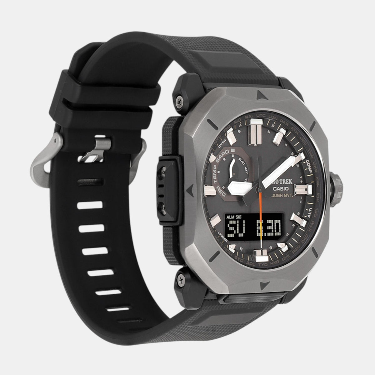 Protrek Men Quartz Black Dial Analog-Digital Resin Watch SL128