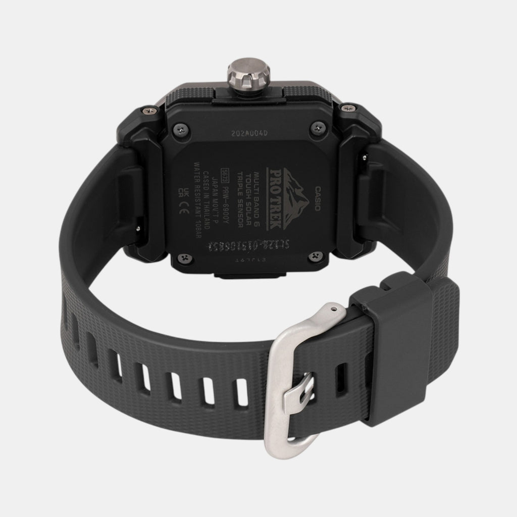 Protrek Men Quartz Black Dial Analog Resin Watch SL128