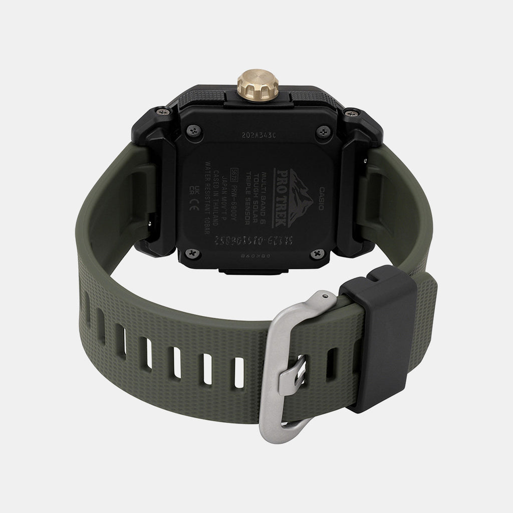 Protrek Men Quartz Green Dial Analog Resin Watch SL129