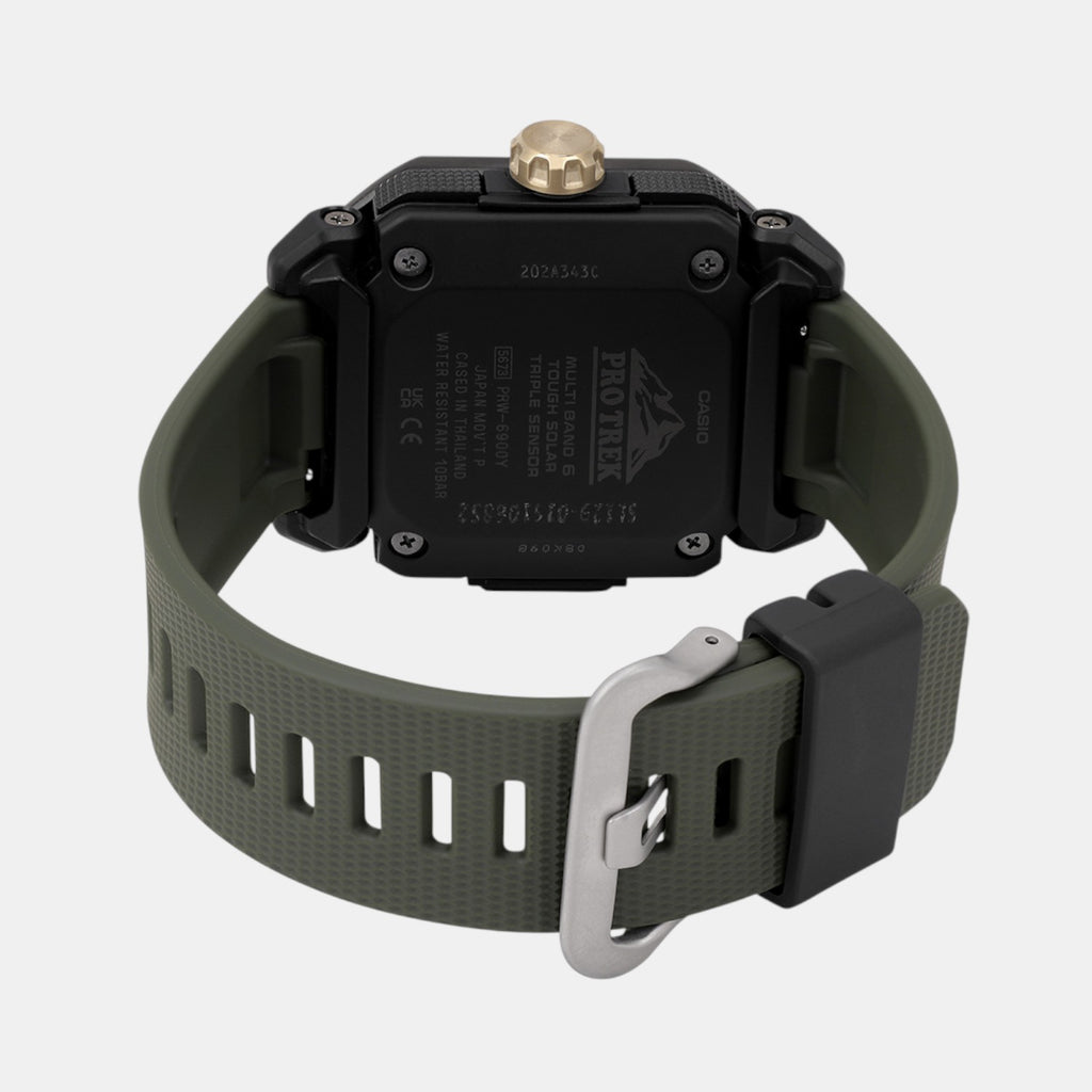 Protrek Men Quartz Green Dial Analog Resin Watch SL129