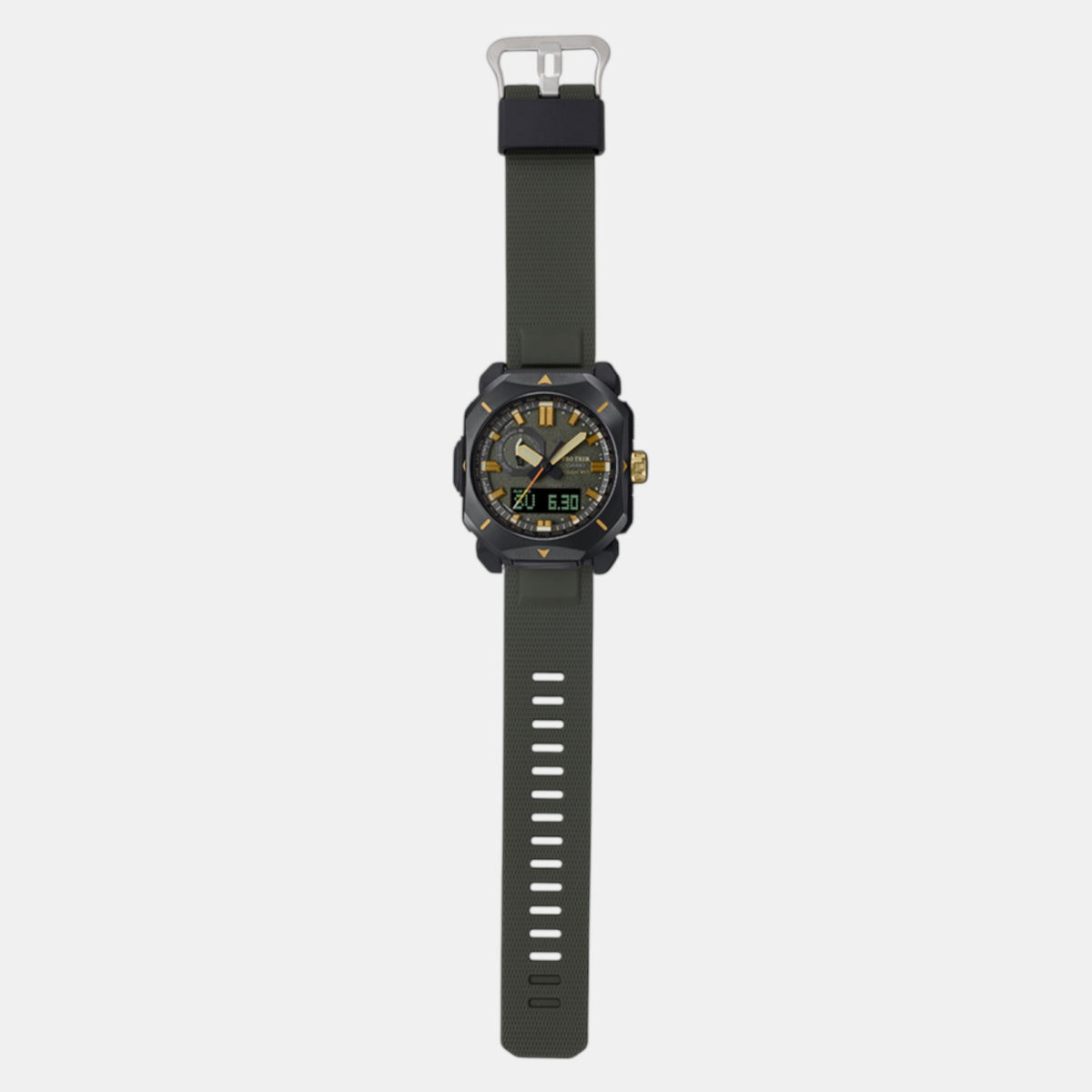 Protrek Men Quartz Green Dial Analog-Digital Resin Watch SL129