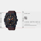 Protrek Men Quartz Black Dial Analog Leather Watch SL130