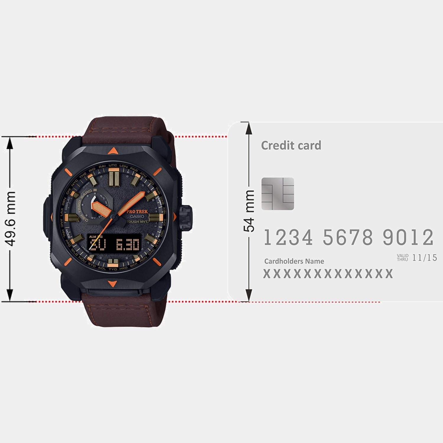 Protrek Men Quartz Black Dial Analog Leather Watch SL130