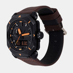 Protrek Men Quartz Black Dial Analog Leather Watch SL130