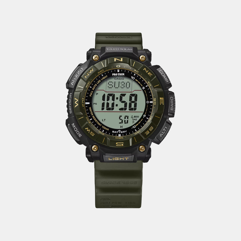 Pro Trek Men Solar Green Dial Digital Resin Watch SL137