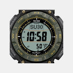 Pro Trek Men Solar Green Dial Digital Resin Watch SL137