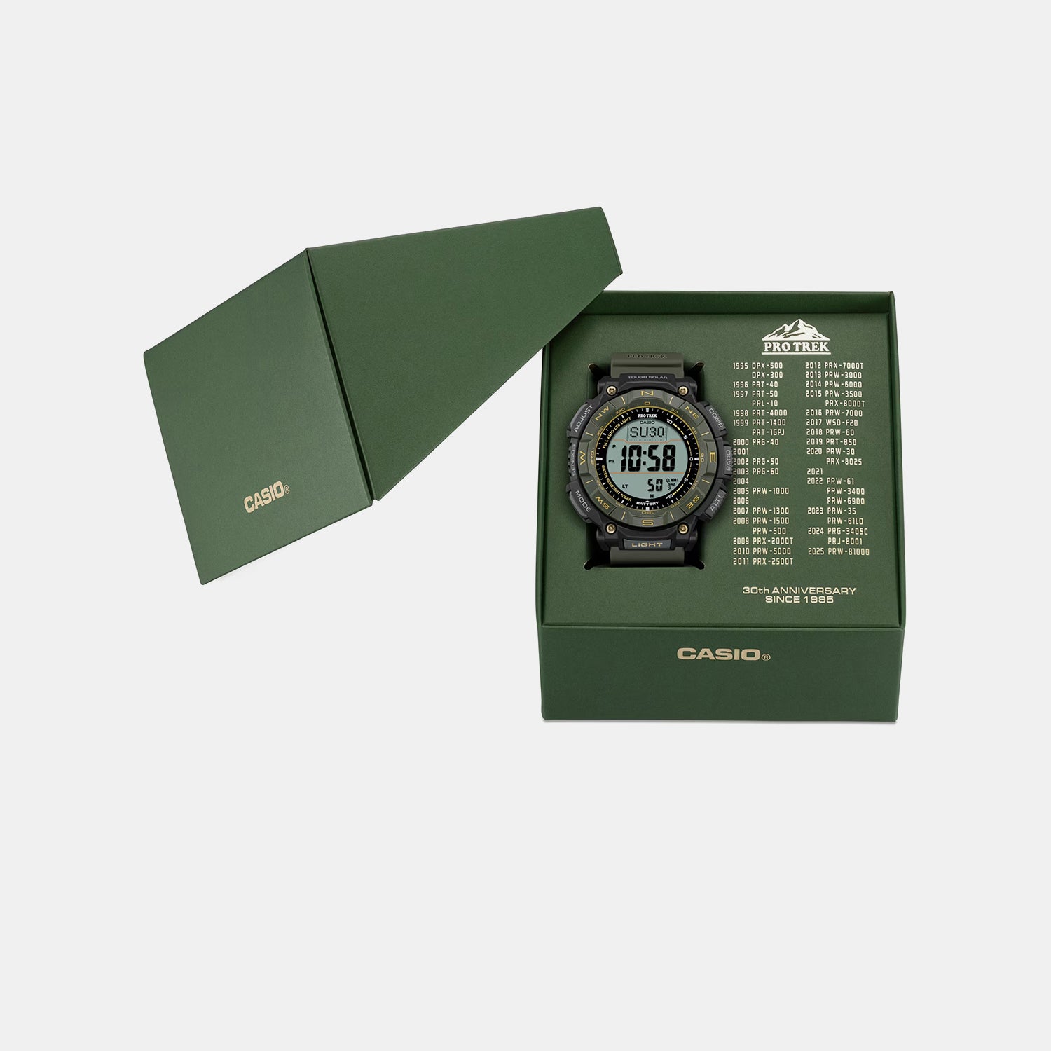 Pro Trek Men Solar Green Dial Digital Resin Watch SL137