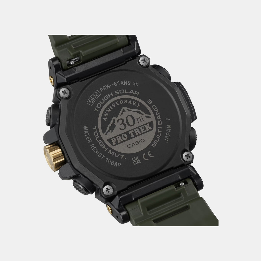 Pro Trek Men Solar Green Dial Analog-Digital Resin Watch SL138