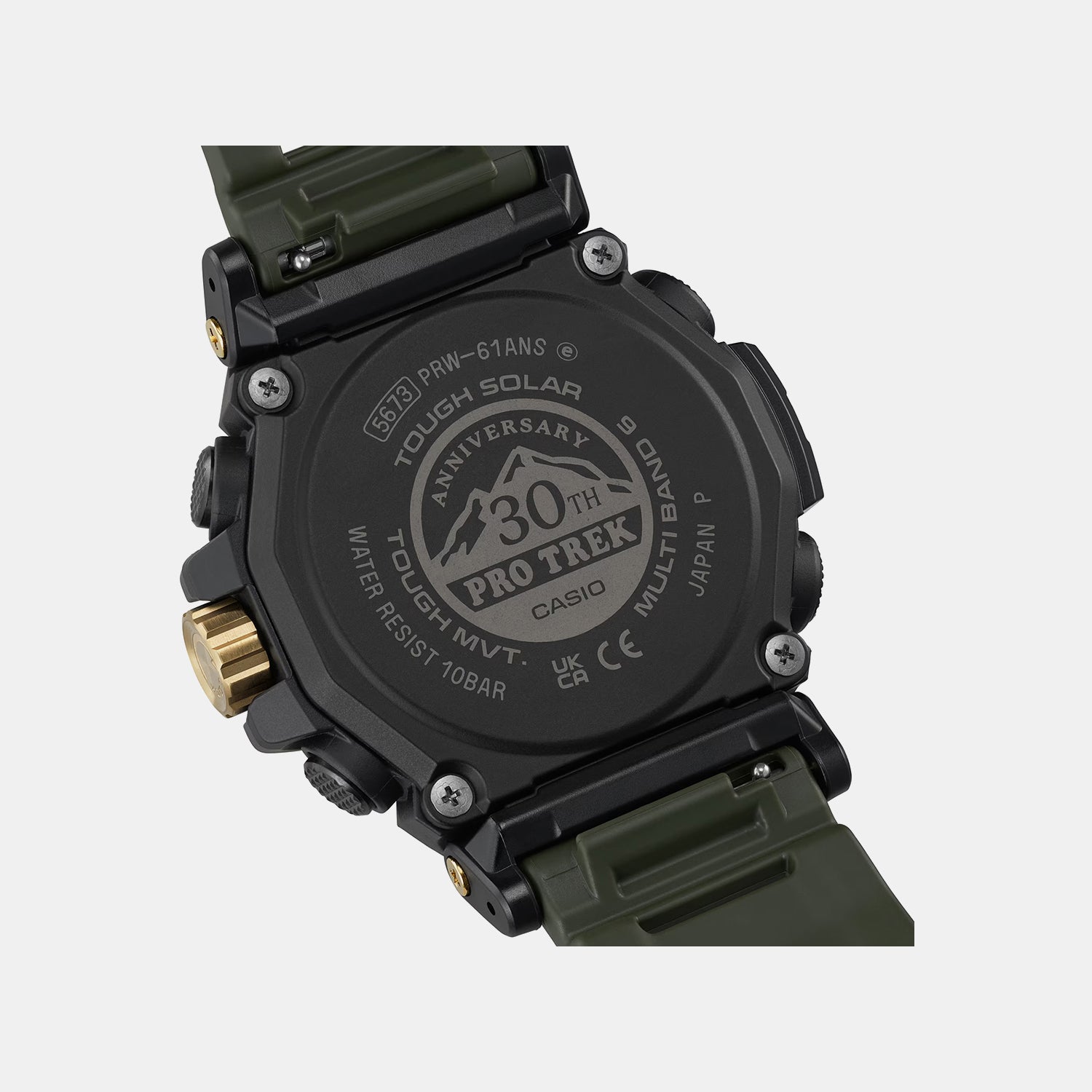 Pro Trek Men Solar Green Dial Analog-Digital Resin Watch SL138