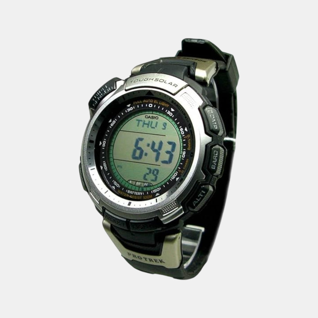 Protrek Men Quartz Black Dial Digital Resin Watch SL37