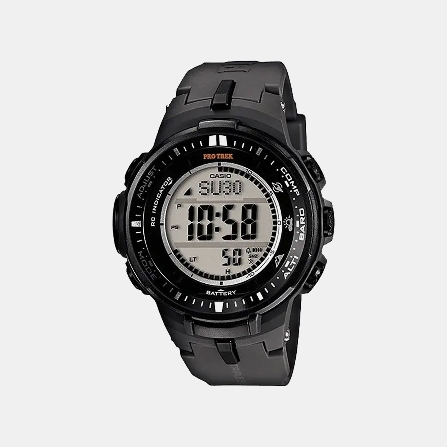 Protrek Men Quartz Black Dial Digital Resin Watch SL68