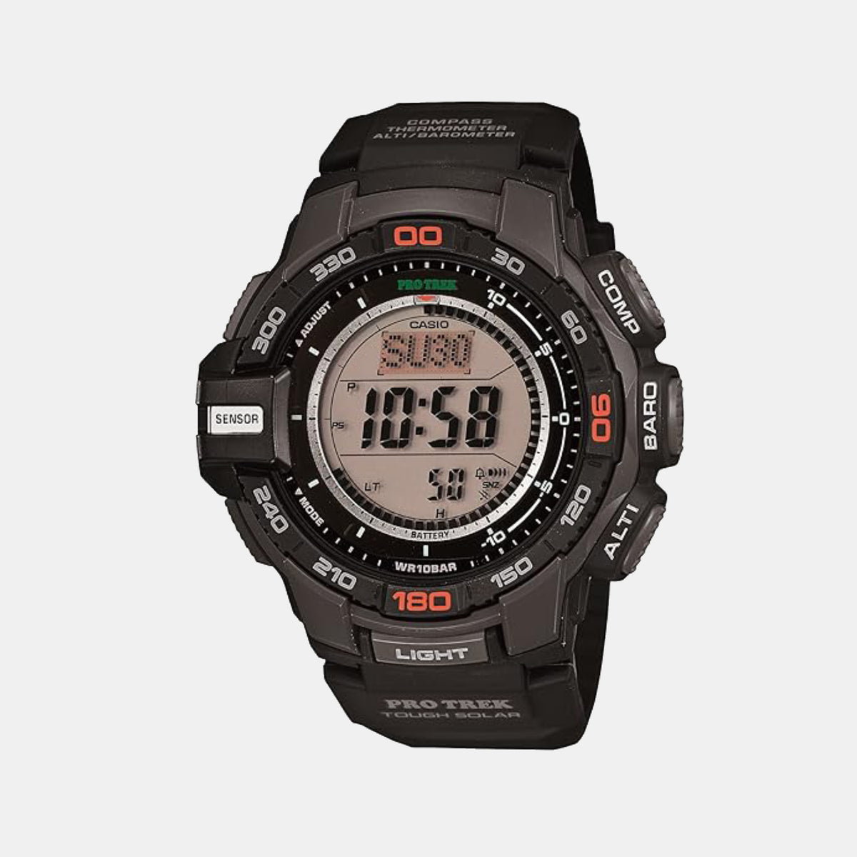 Protrek Men Quartz Black Dial Digital Resin Watch SL71