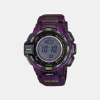 Protrek Men Quartz Grey Dial Digital Resin Watch SL85