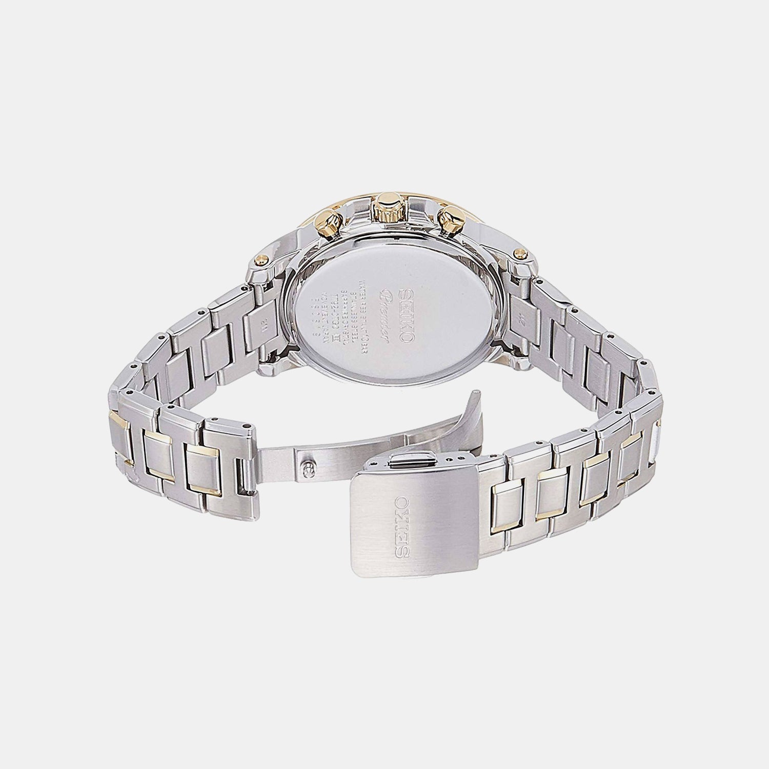 Premier Women Quartz Beige Dial Chronograph Stainless Steel Watch SNDV70P1