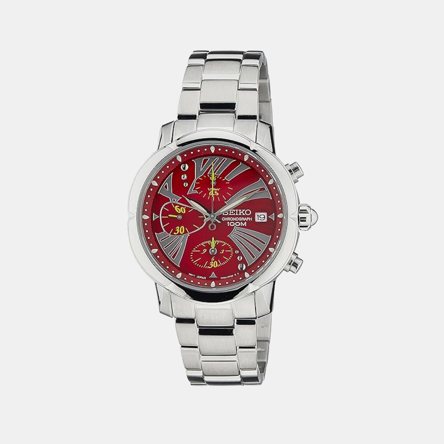Seiko Round Red Chronograph watch