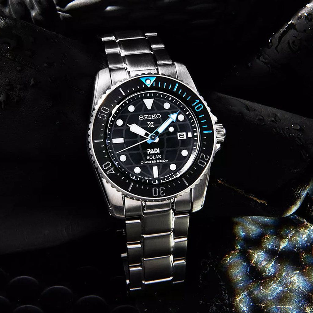Prospex Men Solar Black Dial Analog Stainless Steel Watch SNE575P1