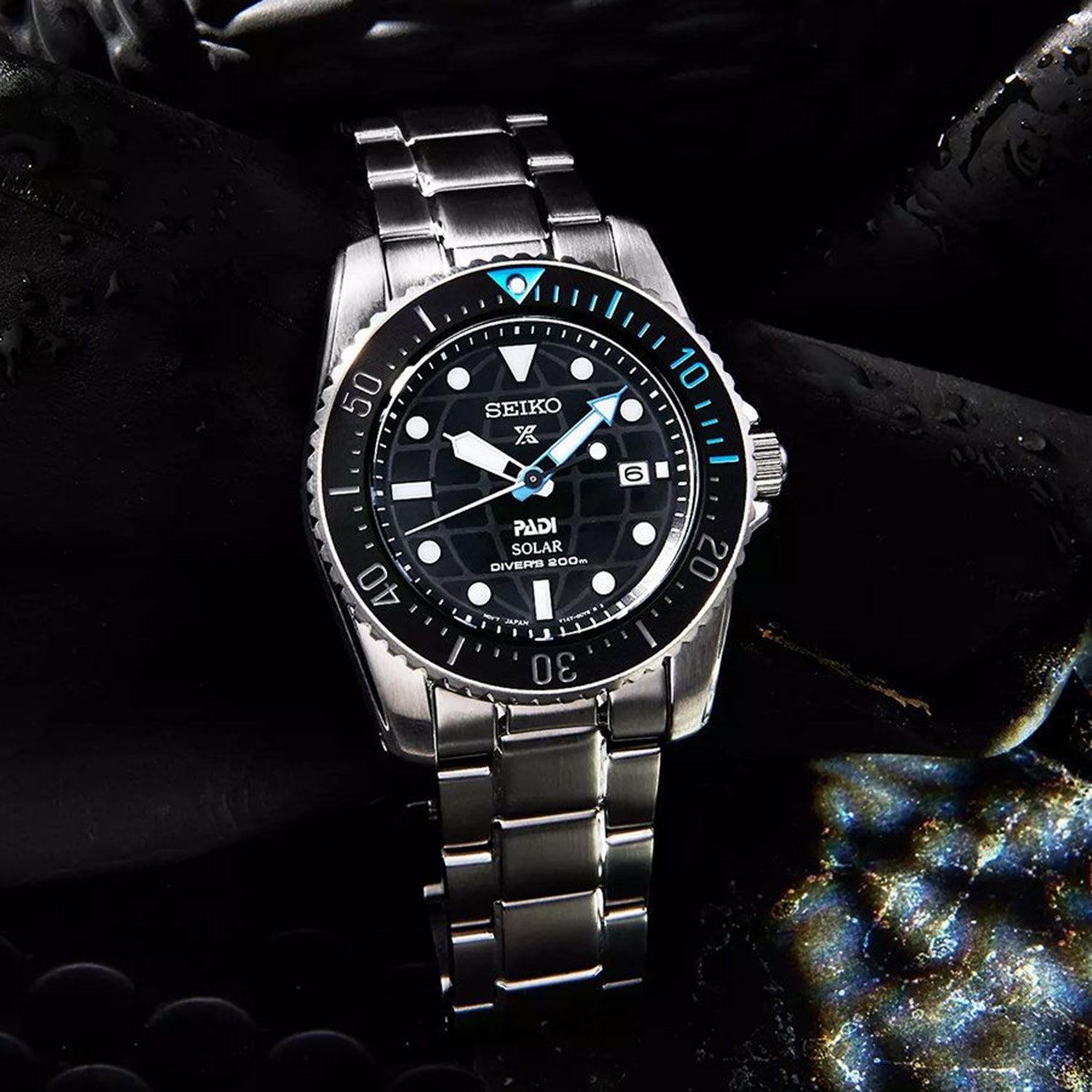 Prospex Men Solar Black Dial Analog Stainless Steel Watch SNE575P1