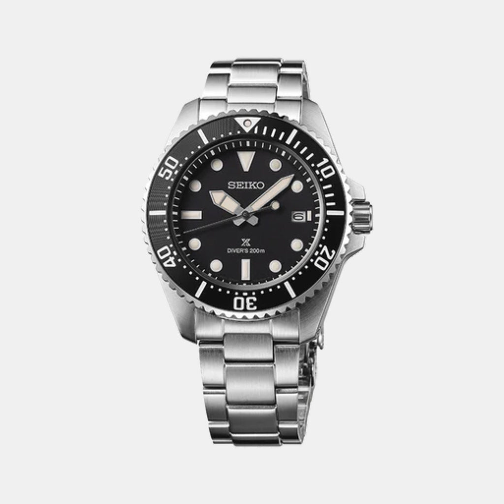 Prospex Men Solar Black Dial Analog Stainless Steel Watch SNE597P1