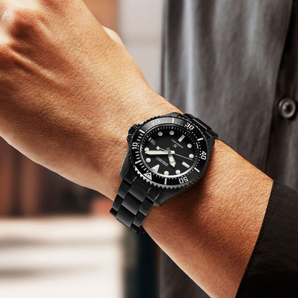 Prospex Men Solar Black Dial Analog Stainless Steel Watch SNE599P1