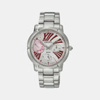 Dress Women Quartz White Dial Multi-Function Stainless Steel Watch SNT877P1