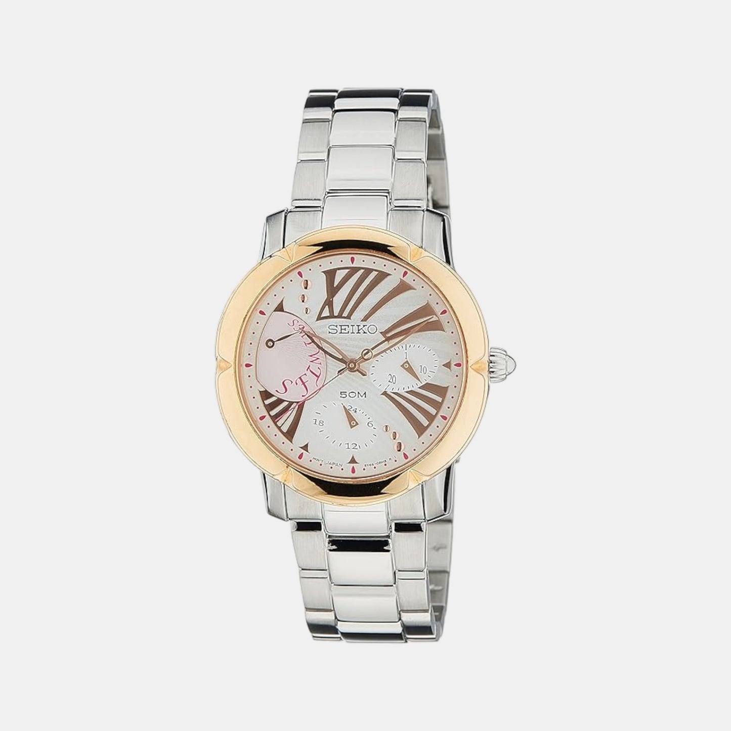 Dress Women Quartz Silver Dial Multi-Function Stainless Steel Watch SNT880P1