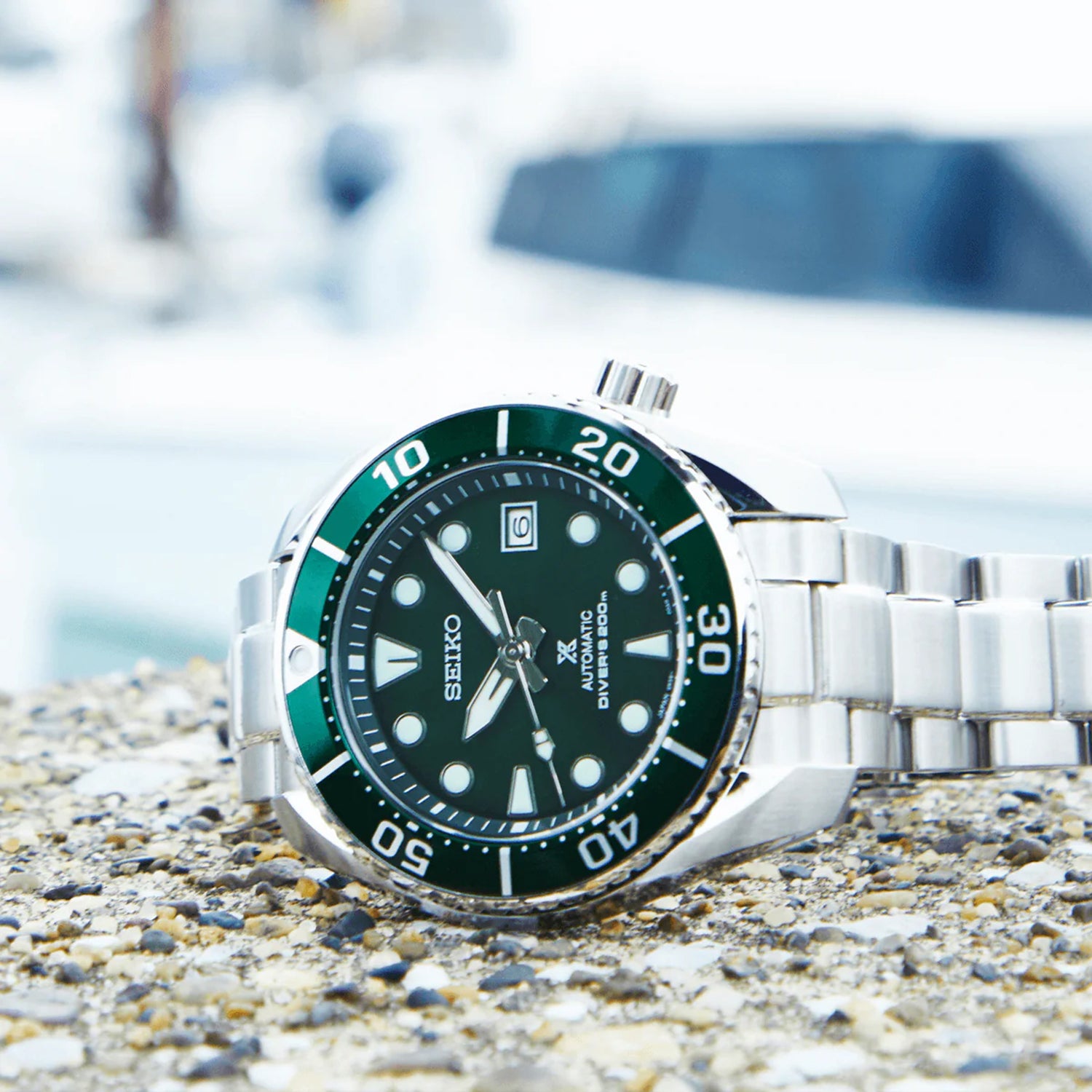 Prospex Men Automatic Green Dial Analog Stainless Steel Watch SPB103J1