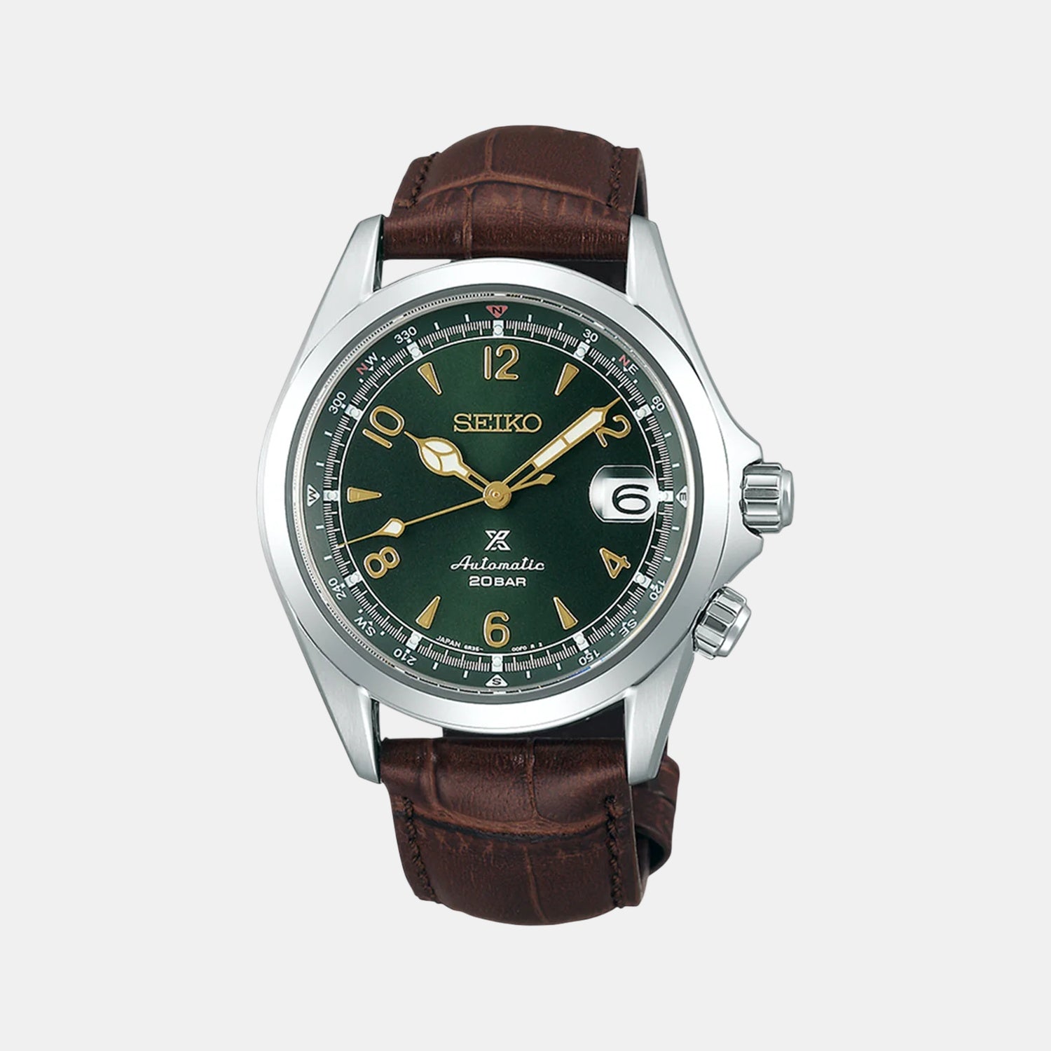 Prospex Men Automatic Green Dial Analog Leather Watch SPB121J1