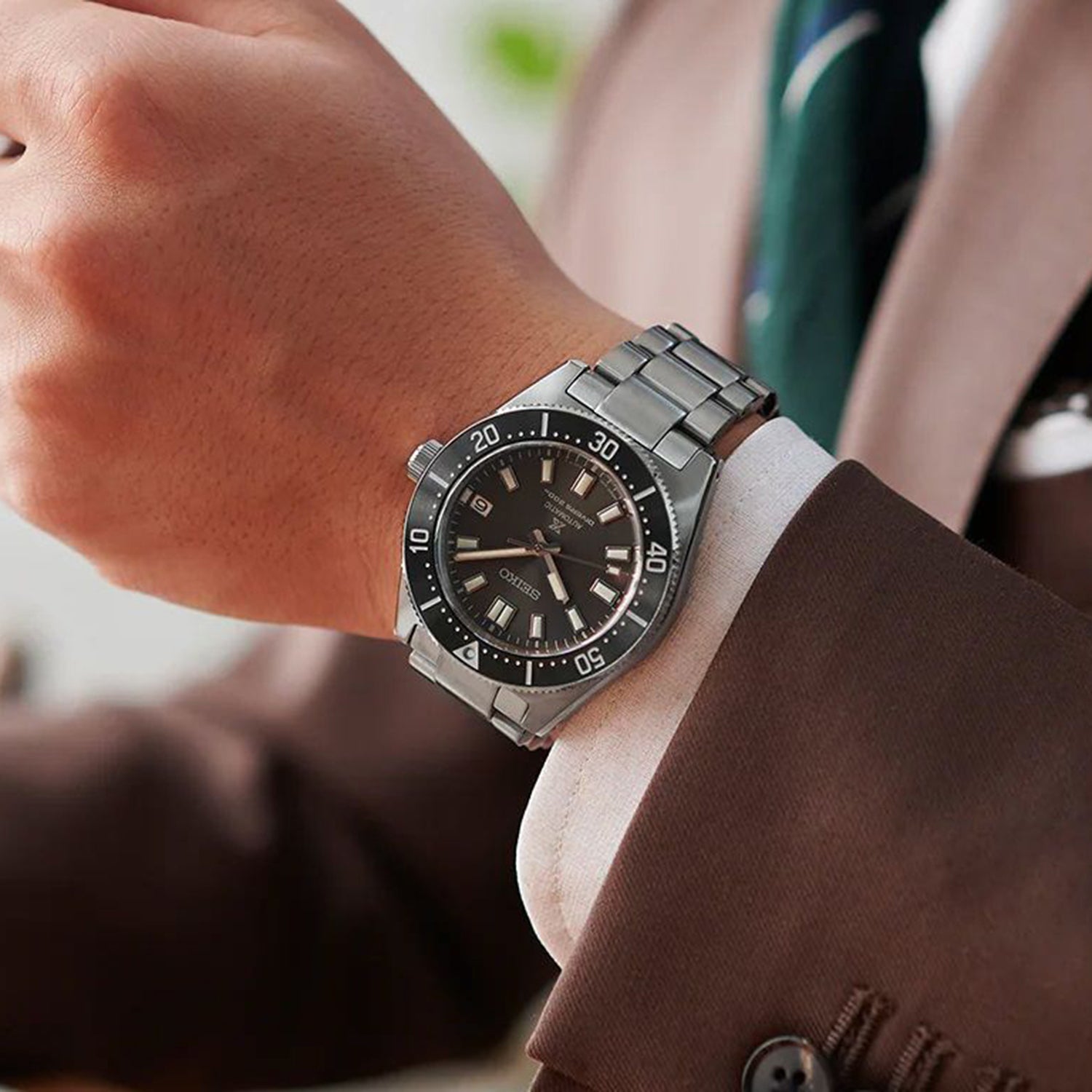 Prospex Men Automatic Black Dial Analog Stainless Steel Watch SPB143J1