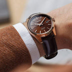 Presage Men Automatic Brown Dial Analog Leather Watch SPB170J1