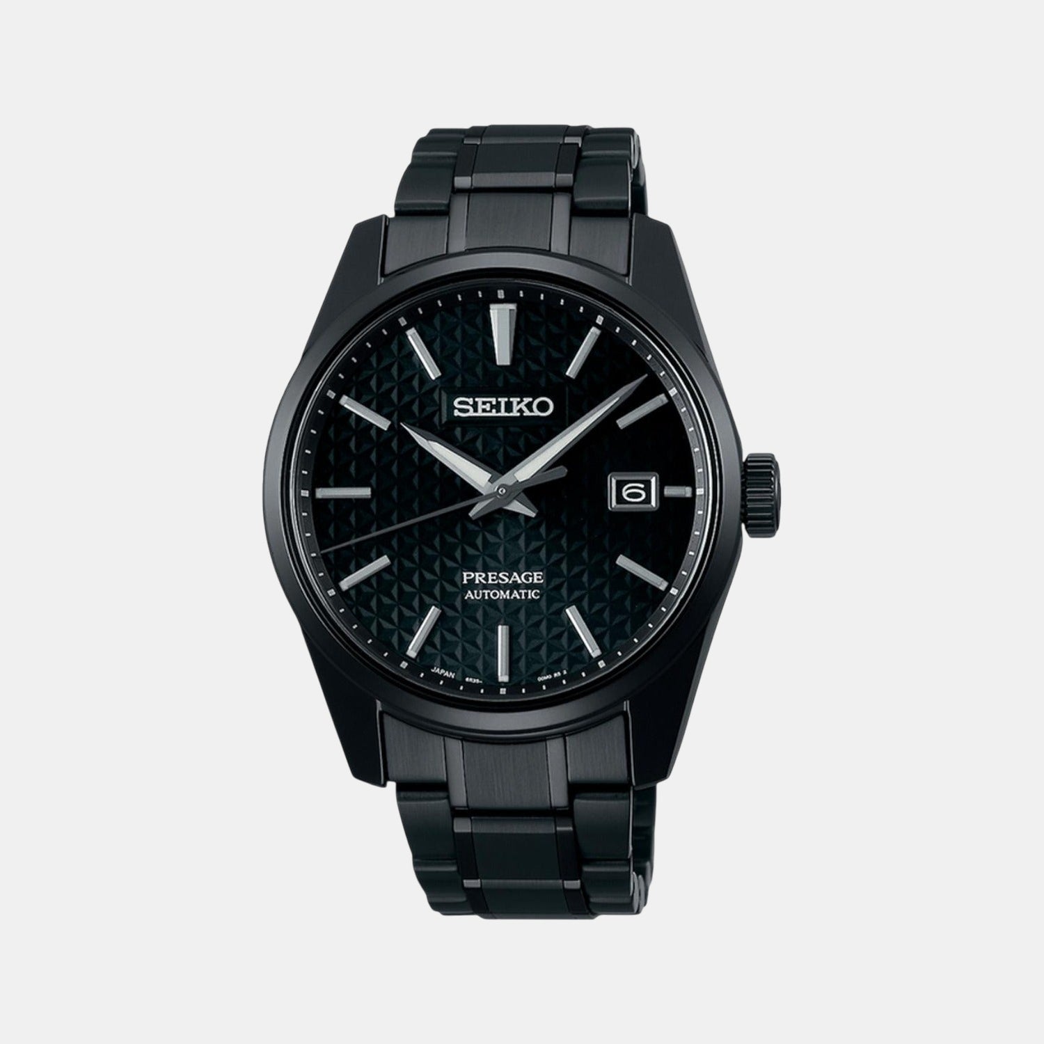 Presage Men Automatic Black Dial Analog Stainless Steel Watch SPB229J1