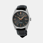Presage Men Automatic Black Dial Analog Leather Watch SPB231J1