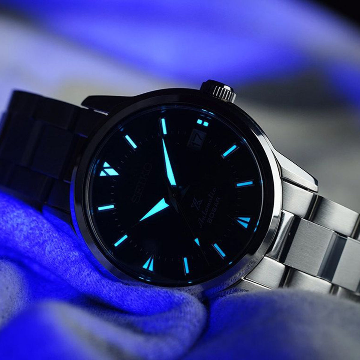 Prospex Men Automatic Blue Dial Analog Stainless Steel Watch SPB249J1