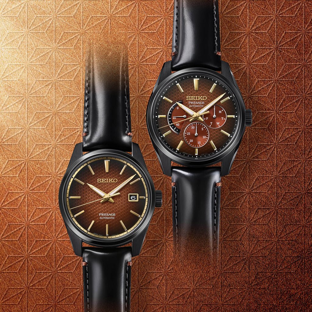 Presage Men Automatic Brown Dial Chronograph Leather Watch SPB329J1