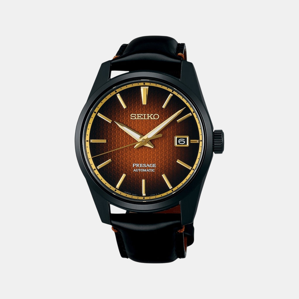 Presage Sharp Edged Limited Edition Series Men Automatic Brown Dial Analog Leather Watch SPB331J1