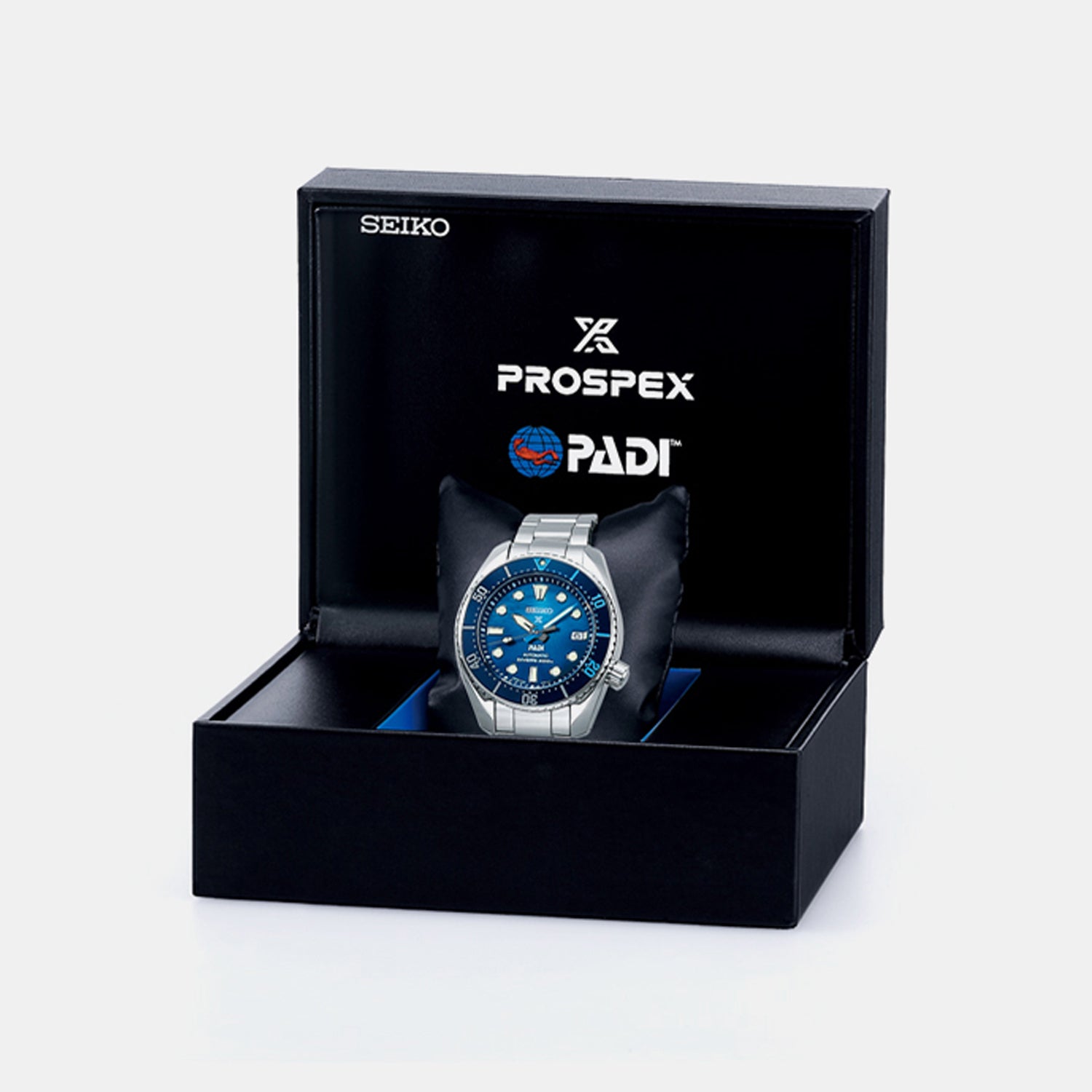 Prospex Great Blue Sumo Scuba PADI Special Edition Analog Stainless Steel Watch SPB375J1