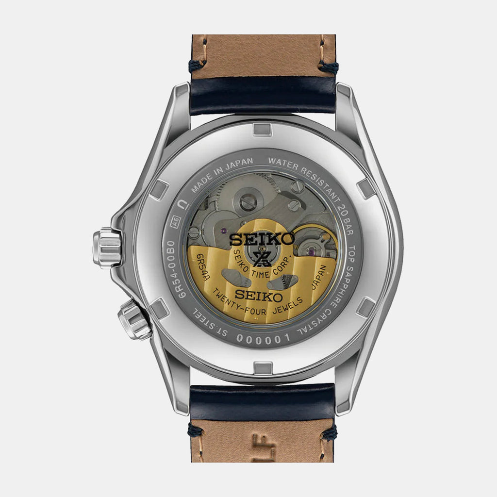 Prospex Alpinist Mechanical GMT Men Black Dial Analog Leather Watch SPB379J1