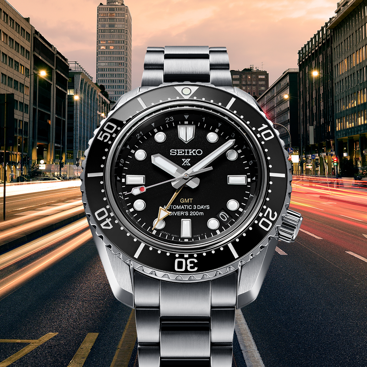 Seiko Men Round Black watch