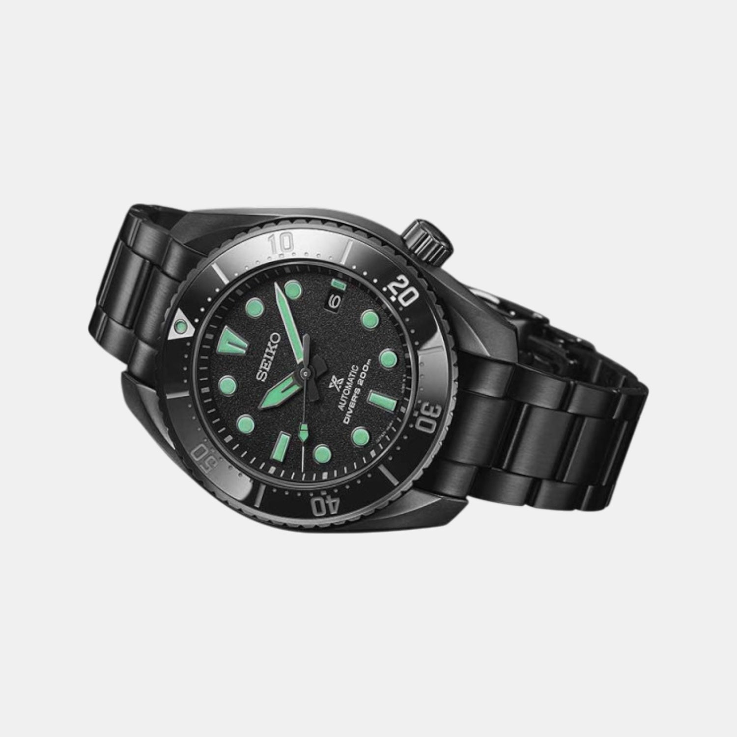 Prospex Diver’s Watch Men Automatic Black Dial Analog Stainless Steel Watch SPB433J1