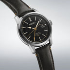 Presage Men Automatic Black Dial Analog Leather Watch SPB447J1