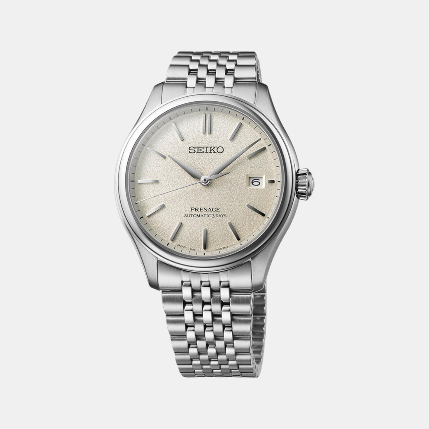 Presage Men Automatic White Dial Analog Stainless Steel Watch SPB463J1