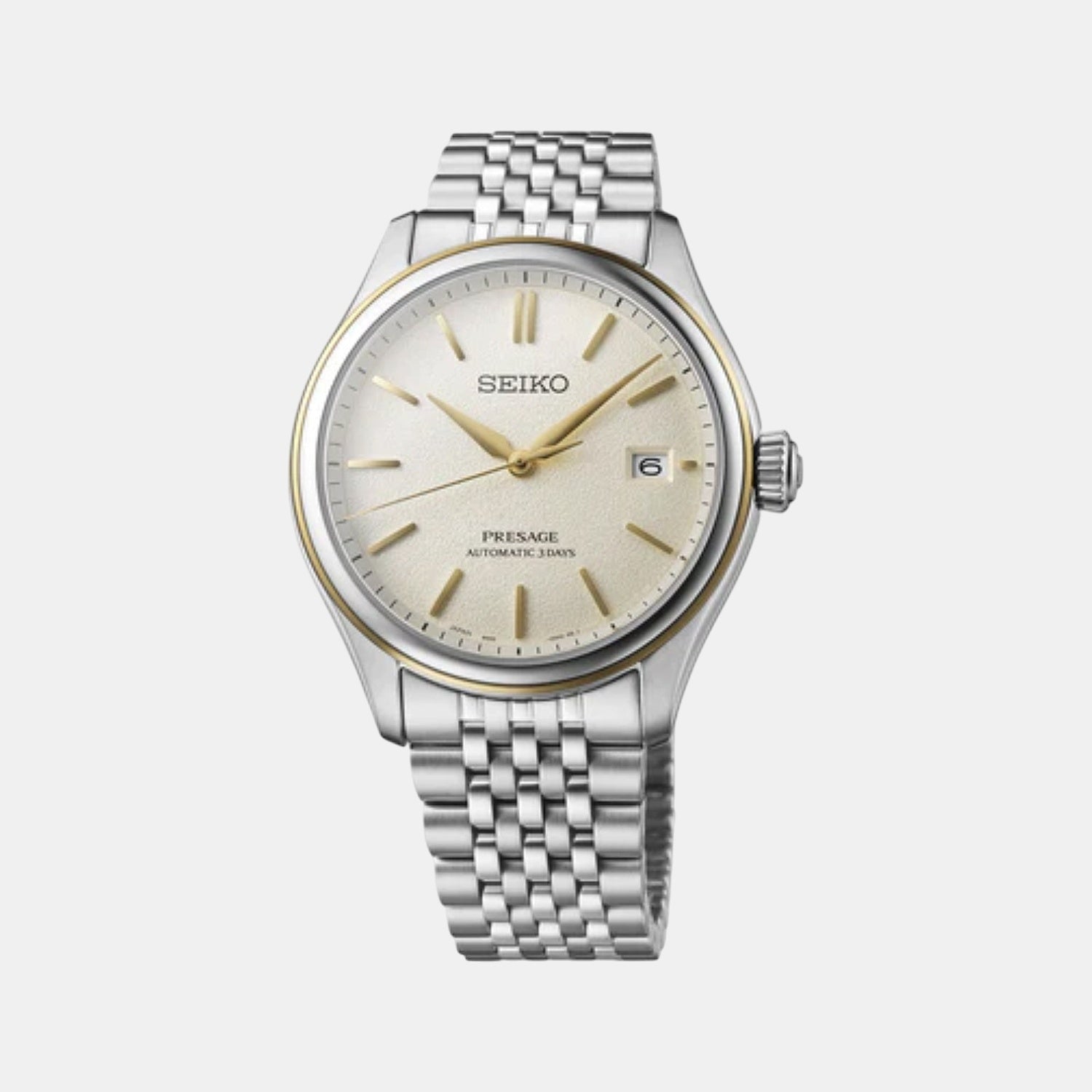 Presage Men Automatic Champagne Dial Analog Stainless Steel Watch SPB478J1