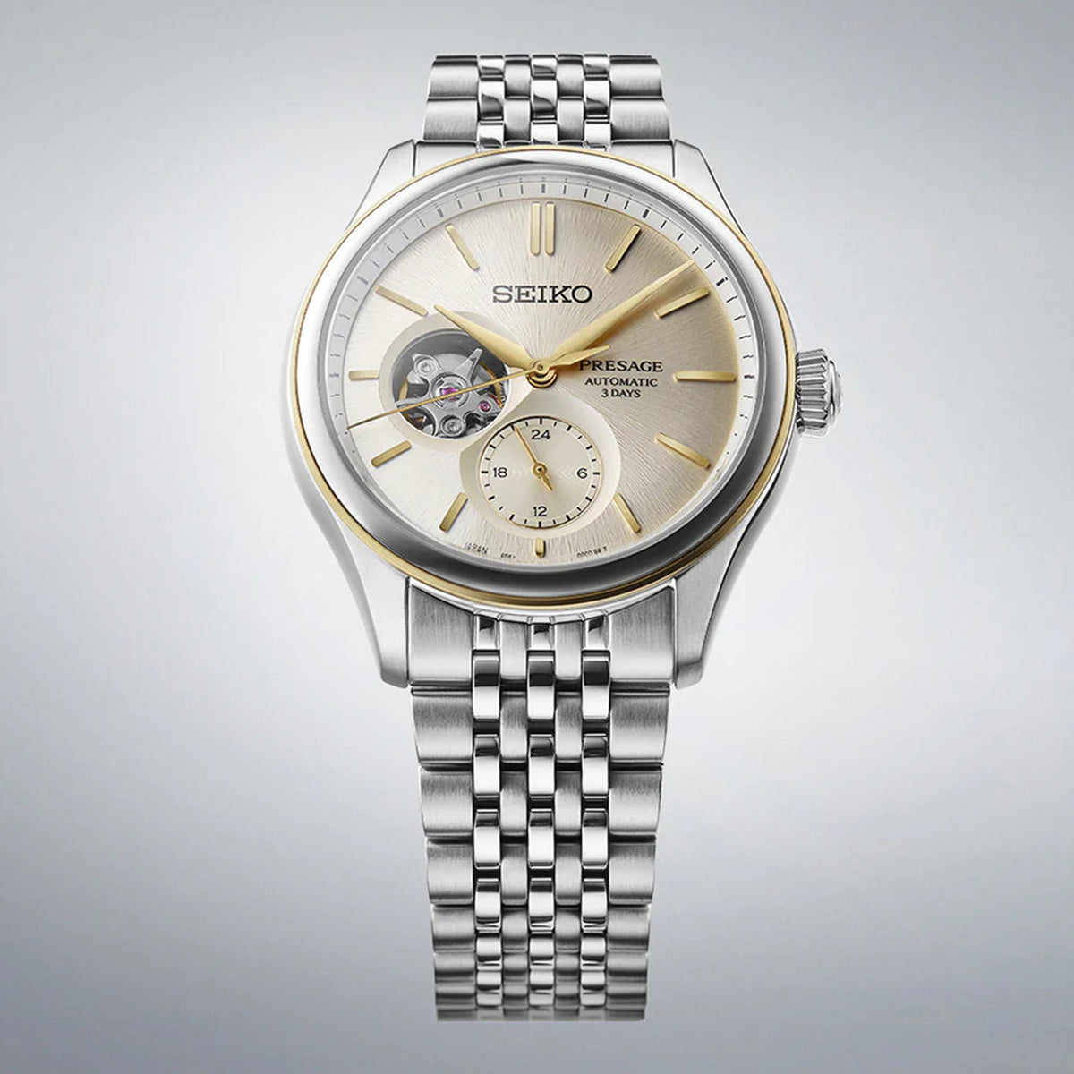 Presage Men Automatic Champagne Dial Analog Stainless Steel Watch SPB480J1