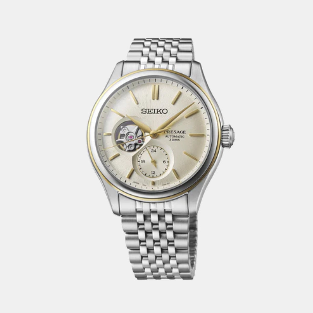 Presage Men Automatic Champagne Dial Analog Stainless Steel Watch SPB480J1