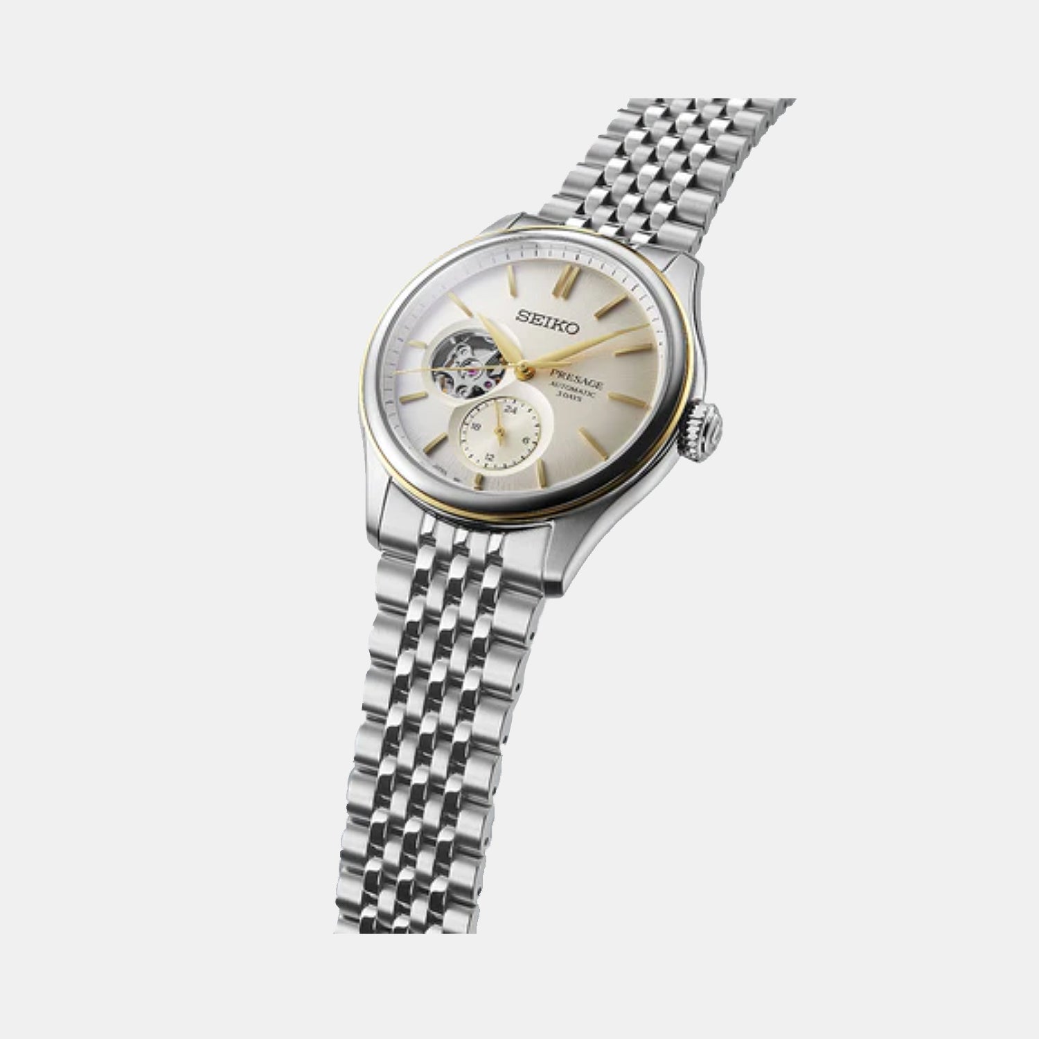 Presage Men Automatic Champagne Dial Analog Stainless Steel Watch SPB480J1