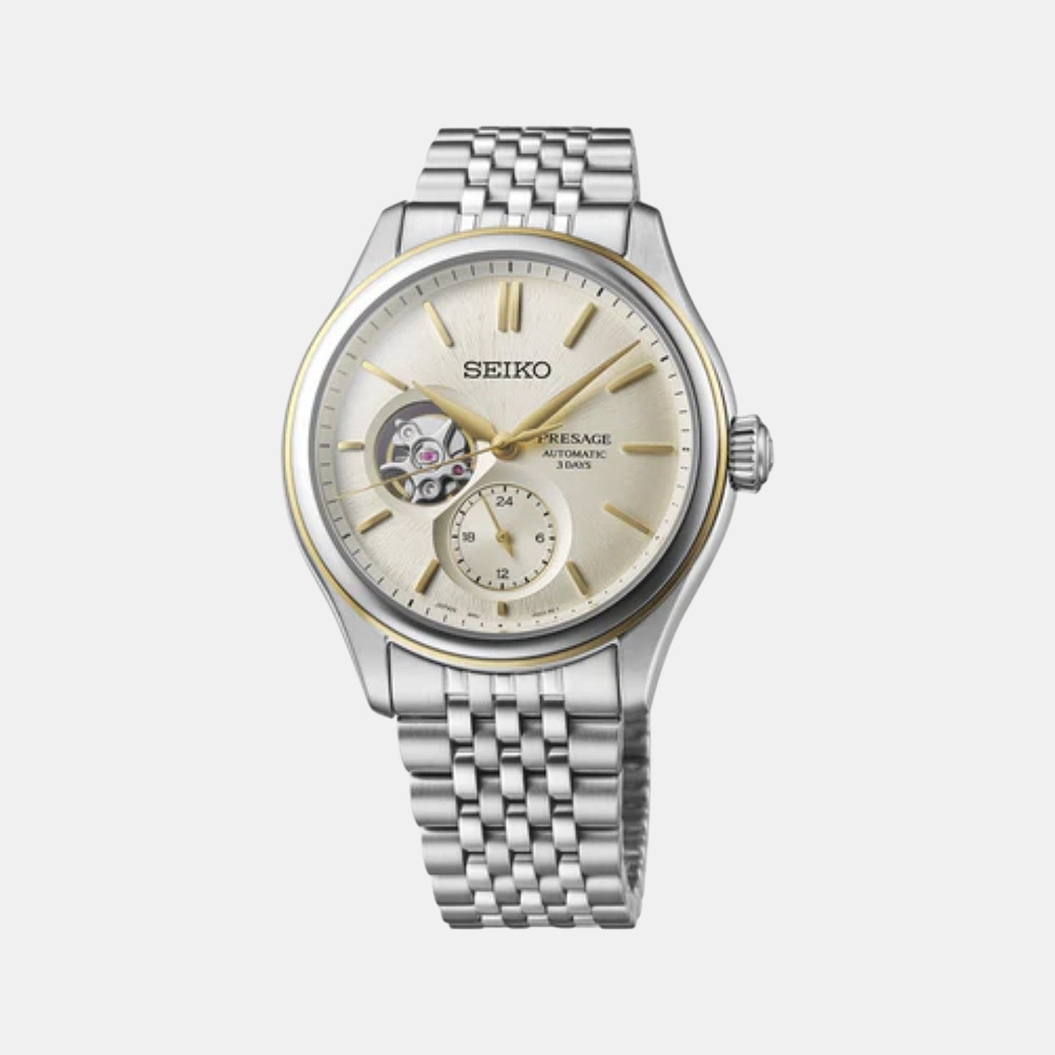 Presage Men Automatic Champagne Dial Analog Stainless Steel Watch SPB480J1