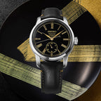 Presage Men Automatic Black Dial Analog Leather Watch SPB499J1
