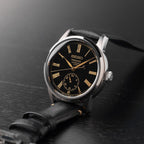 Presage Men Automatic Black Dial Analog Leather Watch SPB499J1