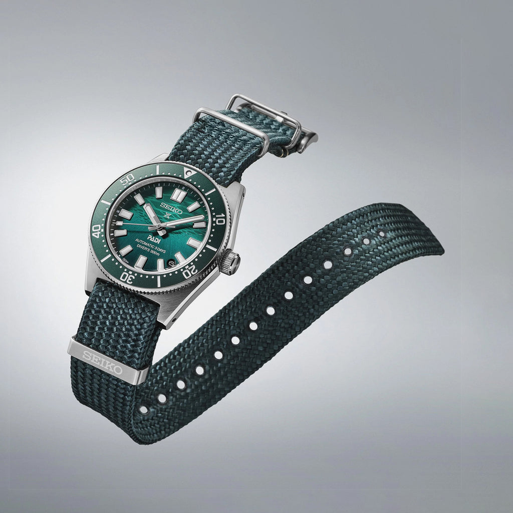 Prospex 1965 Heritage Diver's PADI Special Edition Men Automatic Green Dial Analog Stainless Steel Watch SPB501J1