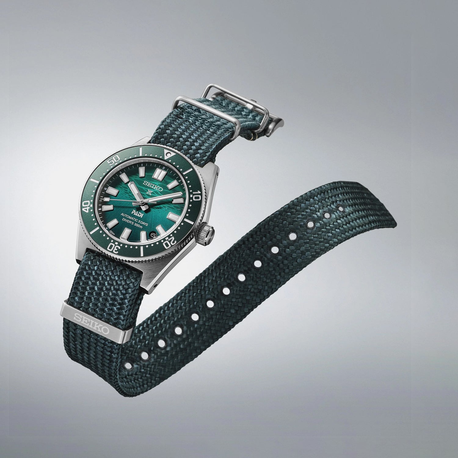 Prospex 1965 Heritage Diver's PADI Special Edition Men Automatic Green Dial Analog Stainless Steel Watch SPB501J1